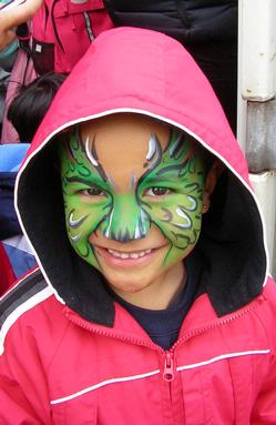  Another painted face from school holiday programme at Voyager Maritime Museum